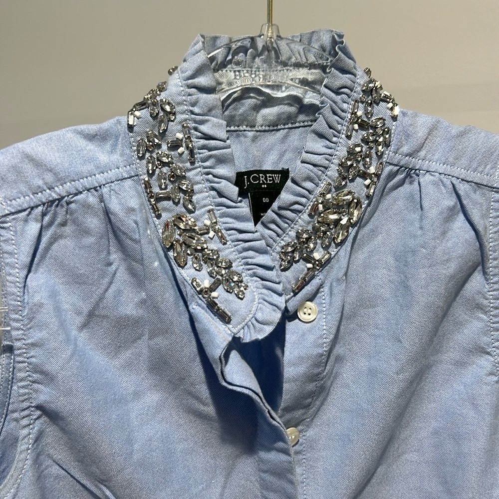 Jcrew sleeveless button down blouse